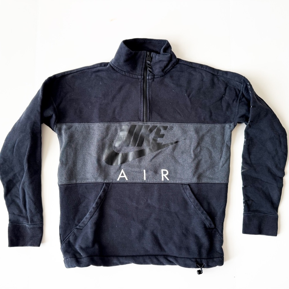 Nike Air Black and Gray quarter-Zip Sweatshirt